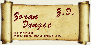 Zoran Dangić vizit kartica